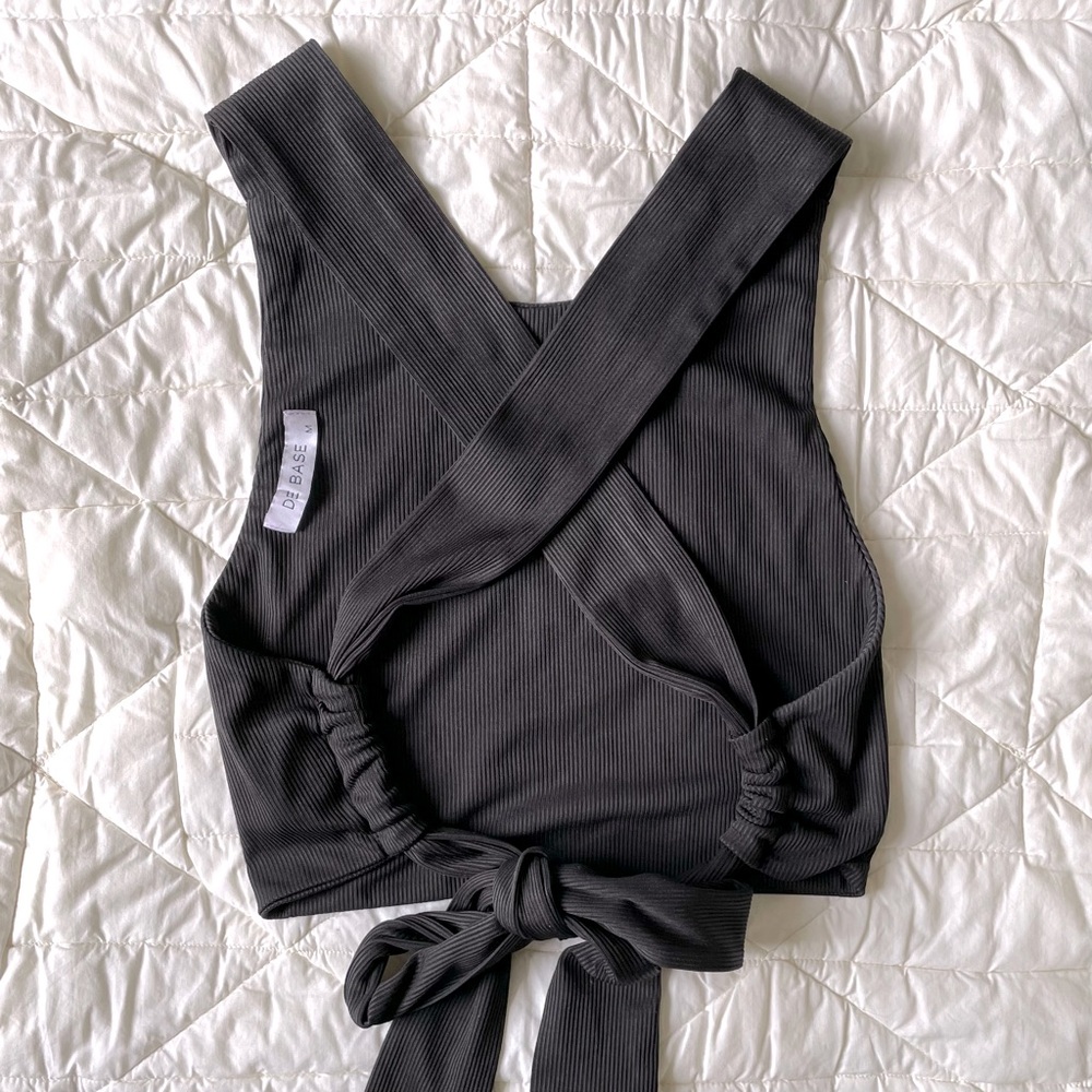 Ribbed Wrap Top